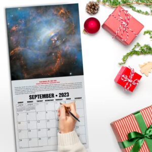 RED EMBER Hubble Telescope 2023 Hangable Monthly Wall Calendar | 12" x 24" Open | Thick & Sturdy Paper | Giftable | Space Expand Your World and Expand Your Mind