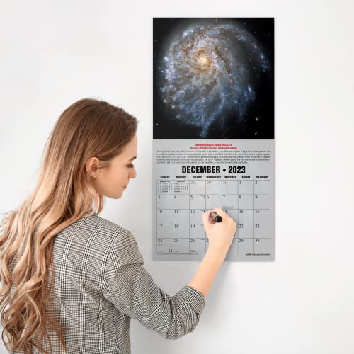 RED EMBER Hubble Telescope 2023 Hangable Monthly Wall Calendar | 12" x 24" Open | Thick & Sturdy Paper | Giftable | Space Expand Your World and Expand Your Mind