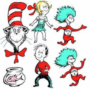 Eureka Back to School Dr. Seuss The Cat in The Hat Classroom Decorations for Teachers, 6pc