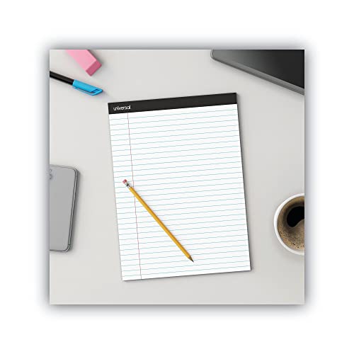 Universal 30730 Premium Ruled Writing Pads, White, 8.5 x 11.75, Legal/Wide, 50 Sheets (Pack of 12 Pads)