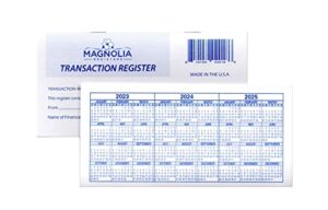 18 pack check registers for personal checkbook, 23-24-25 calendars, transaction register and ledgers