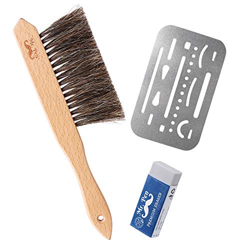 Mr. Pen Dusting Brush, Drafting Brush, Eraser Shield and Eraser