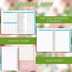 2023-2024 Planner - Weekly & Monthly Academic Planner 2023-2024 with Tabs, 6.4" x 8.5", Jul 2023 - Jun 2024, Hardcover, Strong Binding, Thick Paper, Back Pocket, Elastic Closure, Inspirational Quotes