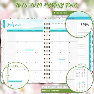 2023-2024 Planner - Weekly & Monthly Academic Planner 2023-2024 with Tabs, 6.4" x 8.5", Jul 2023 - Jun 2024, Hardcover, Strong Binding, Thick Paper, Back Pocket, Elastic Closure, Inspirational Quotes