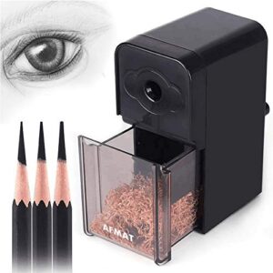 afmat long point pencil sharpener, art pencil sharpeners, charcoal pencil sharpener for artists, drawing pencil sharpener manual for art pencils/drawing/sketching pencils(φ6-8.2mm), adjustable points