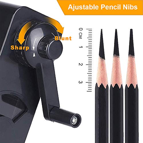 AFMAT Long Point Pencil Sharpener, Art Pencil Sharpeners, Charcoal Pencil Sharpener for Artists, Drawing Pencil Sharpener Manual for Art Pencils/Drawing/Sketching Pencils(φ6-8.2mm), Adjustable Points