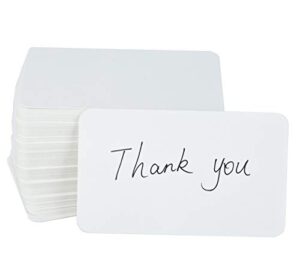 fecedy 100pcs blank kraft paper card word card message card diy gift card (white)