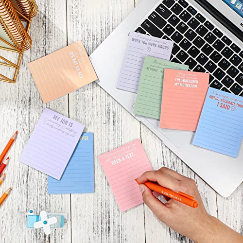 Funny Notepads with Sayings Sticky Funny Office Supplies to Do List Funny Work Assorted Notepad for Workers, 12 Designs, 3 x 3.93 Inch (Classic Style, 12 Packs,)