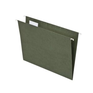 island hanging file folder 1/5 cut, letter size, standard green, 25 count (372 1/5)