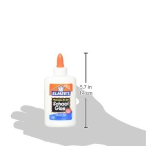 Elmer's Washable No Run School Glue, 4 Ounces, White and Dries Clear