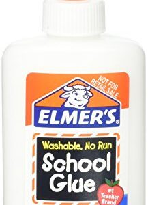 Elmer's Washable No Run School Glue, 4 Ounces, White and Dries Clear