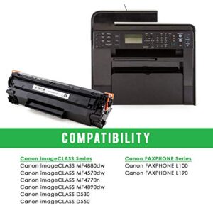 LINKYO Compatible Toner Cartridge Replacement for Canon 128 (Black, 2-Pack)