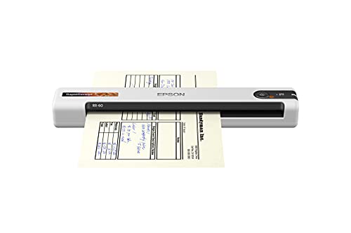 Epson RapidReceipt RR-60 Mobile Receipt and Color Document Scanner with Complimentary Receipt Management and PDF Software for PC and Mac