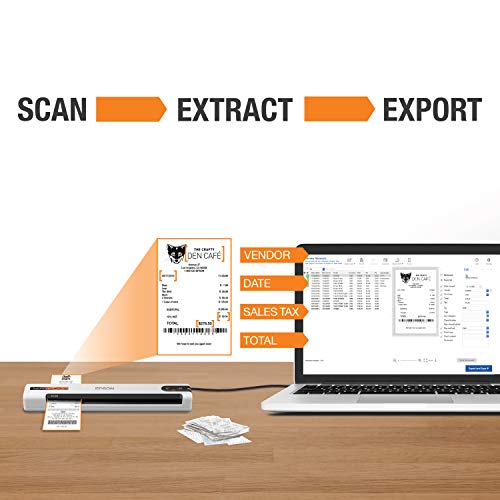 Epson RapidReceipt RR-60 Mobile Receipt and Color Document Scanner with Complimentary Receipt Management and PDF Software for PC and Mac