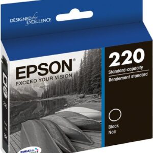 Epson T220120 DURABrite Ultra Black Standard Capacity -Cartridge -Ink (WF-2760, WF-2750, WF-2660, WF-2650, WF-2630, XP-424, XP-420, XP-320)