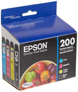 epson t200 durabrite ultra ink standard capacity black & color cartridge combo pack (t200120-bcs) for select epson expression and workforce printers