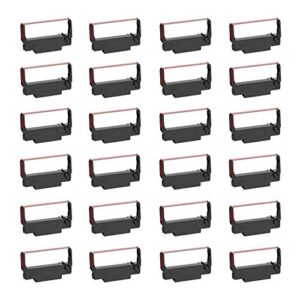 bigger 24 pack compatible ribbon replacement for erc-30, erc 30 34 38 b/r compatible ribbon used with epson erc30 erc34 erc38 nk506 printer (black and red)