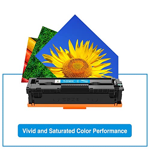 TRUE IMAGE Compatible Toner Cartridge Replacement for HP 201A 201X CF400X CF400A Color Pro MFP M277dw M252dw M277c6 CF401X CF402X CF403X M252 M277 Printer (Black Cyan Yellow Magenta, 4-Pack)