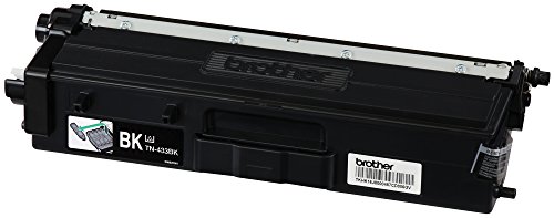 Brother Genuine TN433BK High Yield Toner-Retail Packaging , Black, 1 Size