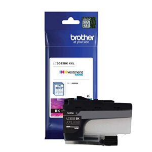 brother genuine lc3033bk, single pack super high-yield black inkvestment tank ink cartridge, page yield upto 3,000 pages, lc3033, amazon dash replenishment cartridge