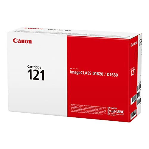 Canon Genuine Toner Cartridge 121 Black (3252C001), 1-Pack, for Canon imageCLASS D1650, D1620 Laser Printer