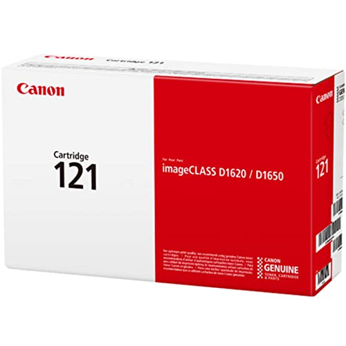 Canon Genuine Toner Cartridge 121 Black (3252C001), 1-Pack, for Canon imageCLASS D1650, D1620 Laser Printer