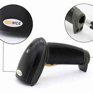 WoneNice USB Laser Barcode Scanner Wired Handheld Bar Code Scanner Reader Black