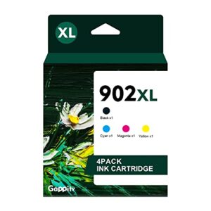 902xl ink cartridge combo pack replacement for hp 902 xl 902xl ink cartridges compatible with officejet pro 6978 6968 6970 6960 6958 6950 6962 6975 6954 printer (bkcmy 4 pack)