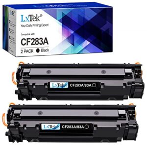 lxtek compatible toner cartridge replacement for hp 83a cf283a to compatible with laserjet pro mfp m125nw m201dw m225dw m201n m125a m127fn m127fw, 2 black