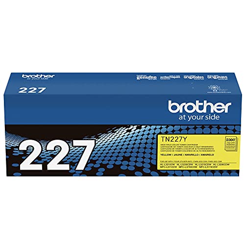 Brother Genuine TN227Y, High Yield Toner Cartridge, Replacement Yellow Toner, Page Yield Up to 2,300 Pages, TN227, Amazon Dash Replenishment Cartridge, 15.3 x 4.1 x 6.1 inches