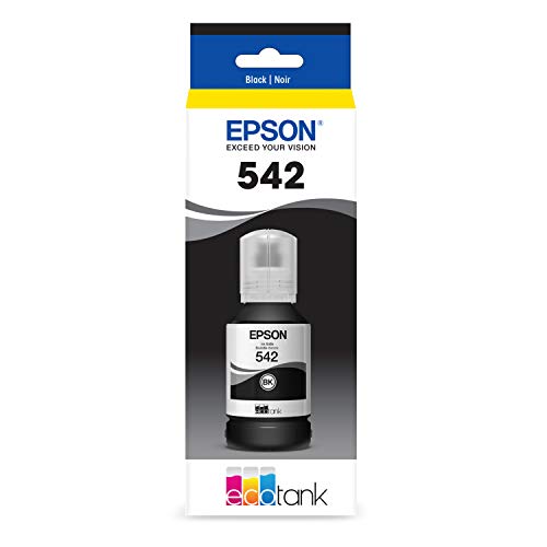 EPSON T542 EcoTank Ink Ultra-high Capacity Bottle Black (T542120-S) for select Epson EcoTank Printers