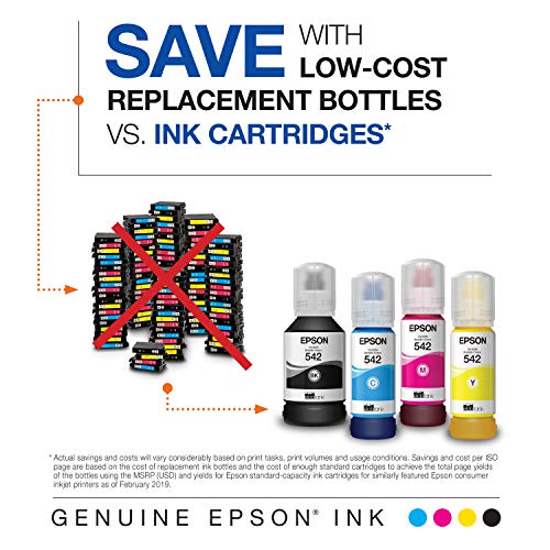 EPSON T542 EcoTank Ink Ultra-high Capacity Bottle Black (T542120-S) for select Epson EcoTank Printers