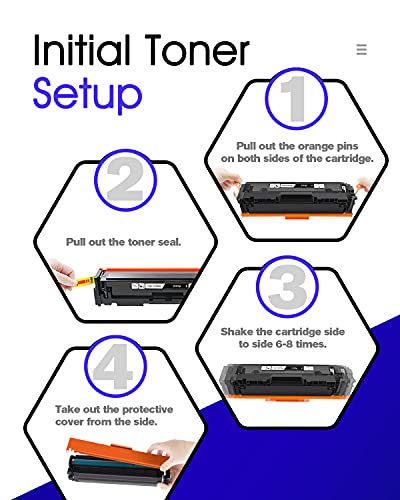 GPC Image Compatible Toner Cartridge Replacement for HP 410A CF410A CF411A CF412A CF413A Compatible with Laserjet Pro MFP M477fdw M477fdn M477fnw Pro M452dn M452nw M452dw Printer (4 Pack)