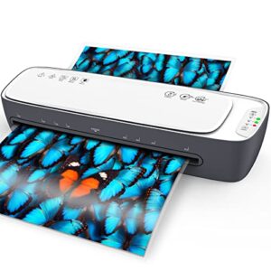 laminator machine 13-inch thermal lamination with laminating sheets 9 in1 office desktop laminate machine, portable a3 laminater for teachers personal 60s warm-up never jam