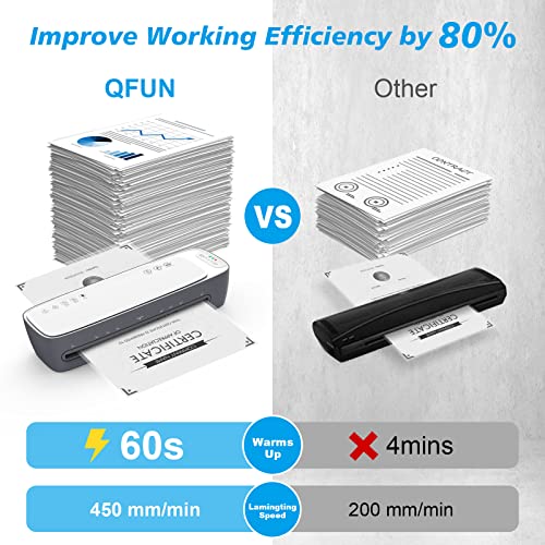 Laminator Machine 13-Inch Thermal Lamination with Laminating Sheets 9 in1 Office Desktop Laminate Machine, Portable A3 Laminater for Teachers Personal 60S Warm-Up Never Jam