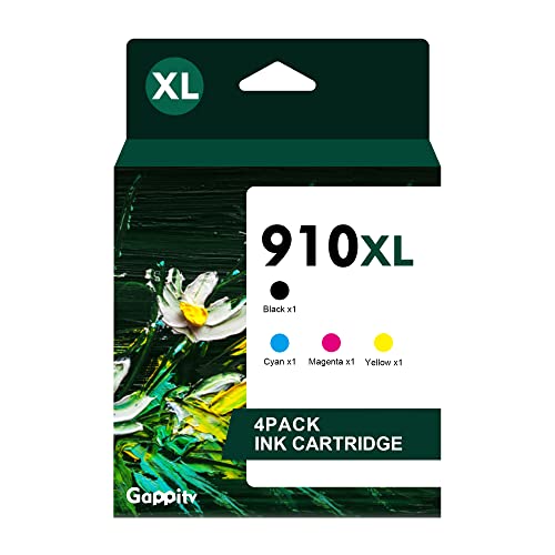 910 XL 910XL Ink Cartridges Remanufactured Replacement for HP 910 XL Ink Compatible with OfficeJet Pro 8025e 8035e 8020 8025 8028 8035 8020e 8024e 8028e Printer (Black/Cyan/Magenta/Yellow,4 Pack)