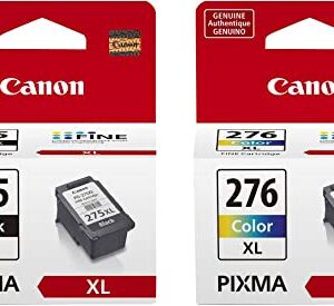 Canon PG-275 XL Black (4981C001) and CL-276 XL Color High Capacity Ink Cartridges (4987C001) - Retail Packaging