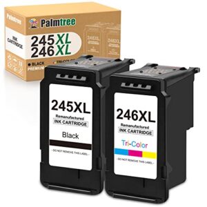 palmtree compatible 245xl 246xl ink cartridge black color combo replacement for canon 245 pg-245xl cl-246xl pg-243 cl-244 for pixma mx490 mx492 mg3022 mg2522 mg2920 mg2420 mg2520 mg2922 tr4520 printer