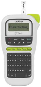 brother p-touch, pth110, easy portable label maker, lightweight, qwerty keyboard, one-touch keys, white