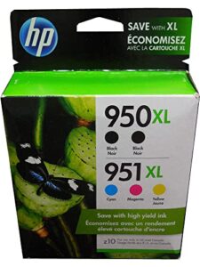 hp 951xl / 950xl (f6v12fn) ink cartridges (cyan magenta yellow black) 5-pack in retail packaging
