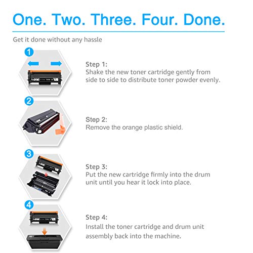 7Magic Compatible Toner-Cartridge Replacement for Brother TN760 TN730 TN-760 TN-730 for DCP-L2550DW HL-L2350DW HL-L2370DW HL-L2370DWXL HL-L2370DW HL-L2390DW HL-L2395DW MFC-L2710DW (Black)