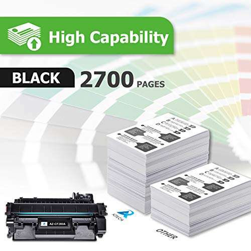Aztech Compatible Toner Cartridge Replacement for HP 80A CF280A 80X CF280X for HP Pro 400 M401A M401D M401N M401DNE MFP M425DN Printer Ink (Black, 2-Pack)