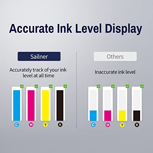 SAILNER 67XL Ink Remanufactured Ink Cartridge Replacement for HP 67XL 67 XL 67XXL for DeskJet 2755 4155 4155e 2752e 2700 2755e 4100 6400 Envy 6055 6000 6055e 6455 6455e 6458 Printer Black Color 67