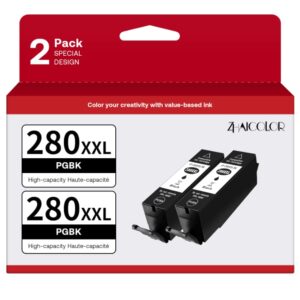 PGI-280 XXL Compatible Ink Cartridge Replacement for Canon 280 pgbk XXL High Yield Use to PIXMA TR7520 TR8520 TS6120 TS6220 TS8120 TS8220 TS9120 TS9520 TS9521C Printer (2 Large PGBK)