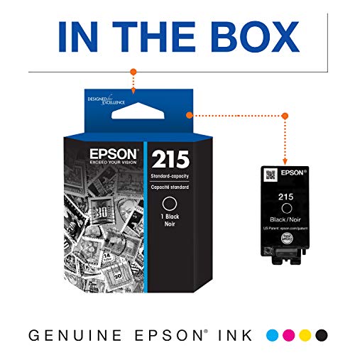 EPSON T215 -Ink Standard Capacity Black -Cartridge (T215120-S) for select Epson WorkForce Printers