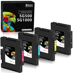 xcinkjet new sublimation ink cartridge compatible with sawgrass virtuoso sg500 sg1000 printers(1 black, 1 cyan, 1 magenta, 1 yellow, 4-pack)