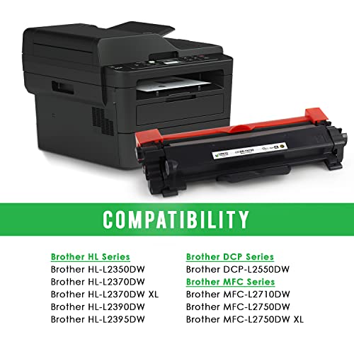 LINKYO Compatible Toner Cartridge Replacement for Brother TN760 TN-760 High Yield TN-730 (2-Pack, Design P1)