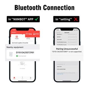 Label Maker D110 Bluetooth Thermal Label Maker Machine with Tape, Portable Inkless Label Printer Handheld & Rechargeable with Multiple Templates for Home Office, Compatible with iOS Android, White