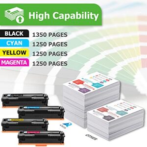Aztech Compatible Toner Cartridge Replacement for HP 206A W2110A 206X W2110X for HP Color Pro MFP M283FDW M255DW M283CDW M283 M255 Printer Ink (Black Cyan Yellow Magenta, 4-Pack)