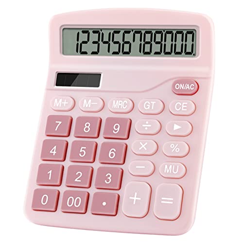 Office Desk Calculator 12 Digits (Pink)